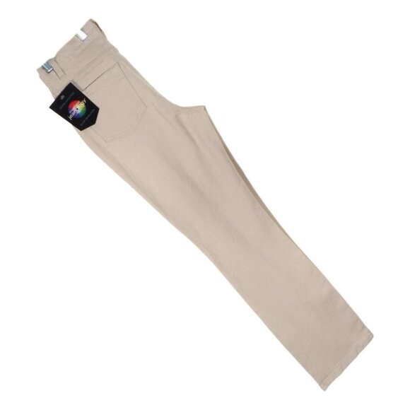 Newport News Jeanology Womens Size 8 Fitted Bootcut Ivory 28 x 32 Stretch - Picture 8 of 8